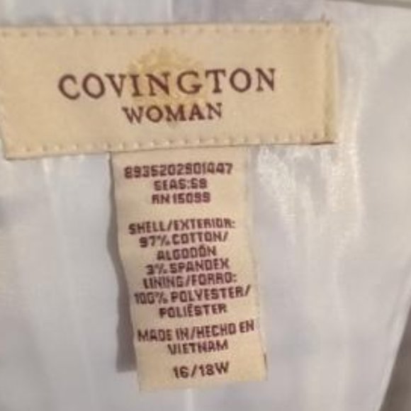 Covington Black & White Tie Belt Blazer Jacket - Picture 5 of 5